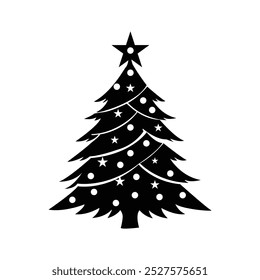 Weihnachtsbaum Symbol Silhouette Vektorgrafik Design