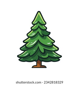 Christmas tree icon. Simple style. Vector illustration