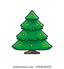 Weihnachtsbaumsymbol. Einfaches Design. Vektorgrafik