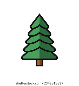 Christmas tree icon. Simple style. Vector illustration