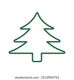 Icono del árbol de navidad, diseño simple del Vector