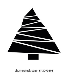 Christmas tree icon simple vector illustration