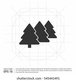 Christmas tree icon simple vector illustration

