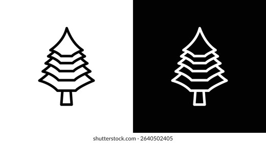 Christmas tree icon symbol concept for graphic design, Website, UI. EPS