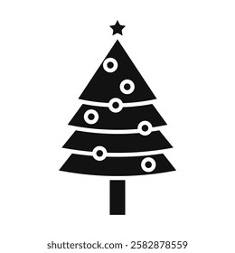 Christmas tree icon Symbol mark in Outline style