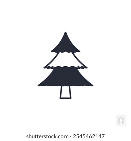 Christmas tree icon. Christmas tree Symbol sign for mobile concept and web design. Vector icon, Logo illustration, Vector graphics