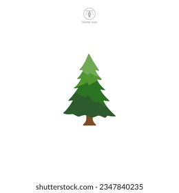 Icono de árbol de Navidad ilustración vector aislado en fondo blanco