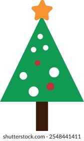 Christmas tree icon symbol vector illustration
