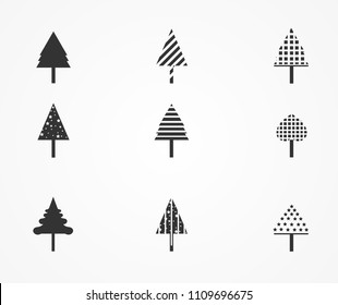 Christmas tree icon Symbols of Christianity vector design illustration