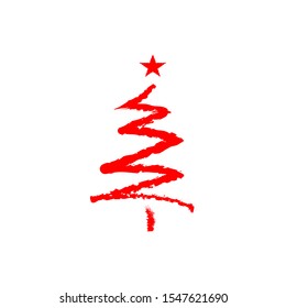 Christmas tree icon in a trendy design