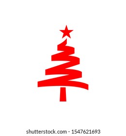 Christmas tree icon in a trendy design