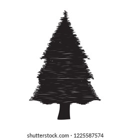 christmas tree icon in trendy flat design 
