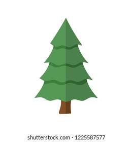 christmas tree icon in trendy flat design 