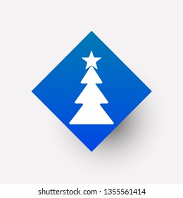 Christmas tree icon in trendy flat style isolated on background. Christmas tree icon page symbol for your web site design Christmas tree icon logo, app, UI , on white background Vector.