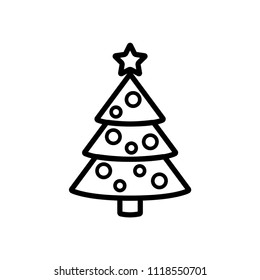 christmas tree icon vector