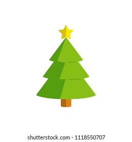 christmas tree icon vector
