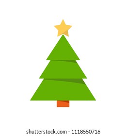 christmas tree icon vector