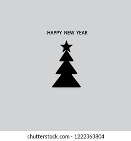 Christmas tree icon vector.