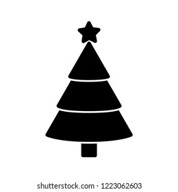 Christmas tree icon vector