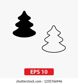 Christmas tree icon. Vector