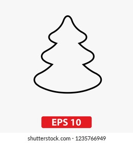 Christmas tree icon. Vector