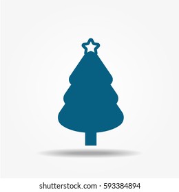 Christmas tree icon vector