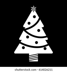 Christmas tree icon vector