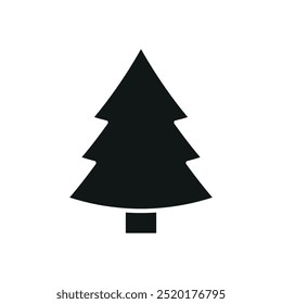 Christmas tree icon vector basic design simple and modern concept graphic