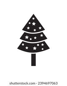 christmas tree icon, vector best flat icon.