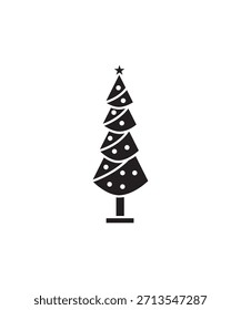Icono del árbol de navidad, el mejor icono plano del Vector.