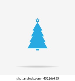 Christmas tree icon. Vector concept illustration for design.