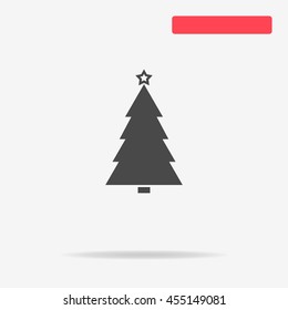 Christmas tree icon. Vector concept illustration for design.