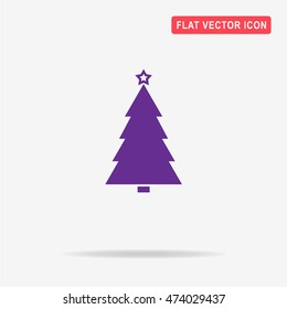 Christmas tree icon. Vector concept illustration for design.