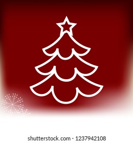 Christmas tree icon vector design. Christmas image, card, background. 