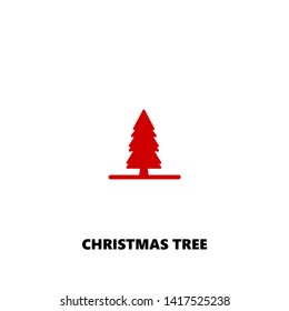 christmas tree icon. christmas tree vector design. sign design. red color
