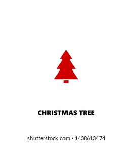 christmas tree icon. christmas tree vector design. sign design. red color