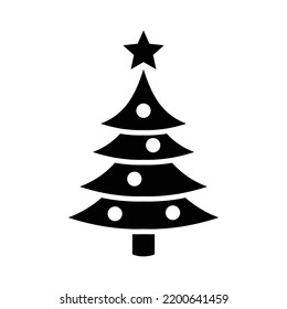 christmas tree icon vector design in white background