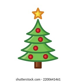 christmas tree icon vector design in white background