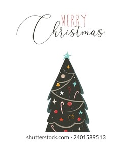Christmas Tree Icon Vector Design.