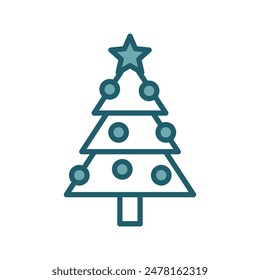 christmas tree icon vector design template simple and clean