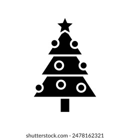 christmas tree icon vector design template simple and clean