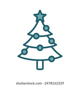 christmas tree icon vector design template simple and clean