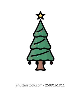 árvore de natal ícone vetor design modelo elegante estilo