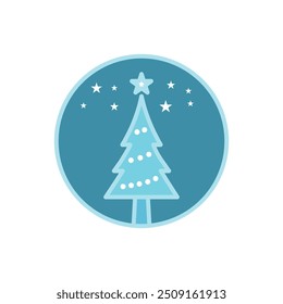 christmas tree icon vector design template elegant style