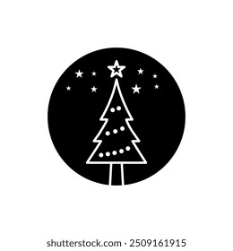 árvore de natal ícone vetor design modelo elegante estilo