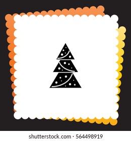 Christmas tree  icon. Vector design.