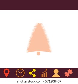 Christmas tree  icon. Vector design.