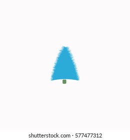 Christmas tree  icon Vector design. Colored illustration.