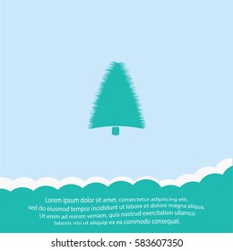 Christmas tree  icon. Vector design.