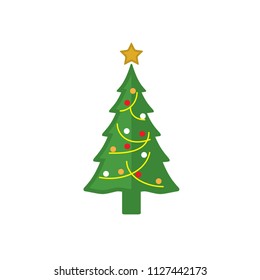 christmas tree icon vector element